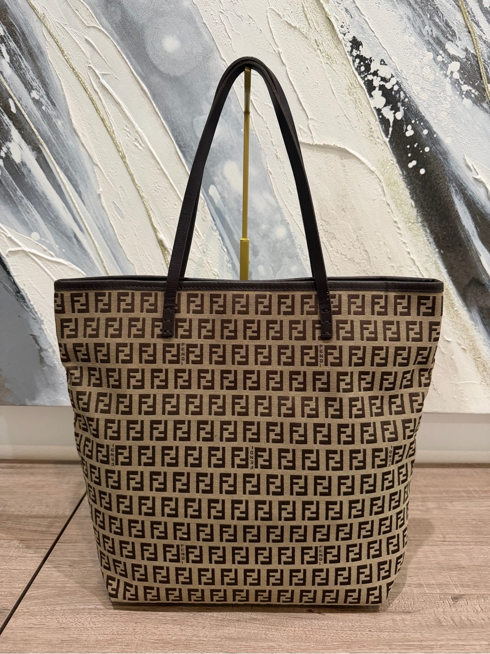 Fendi Brown Monogram FF Canvas Tote